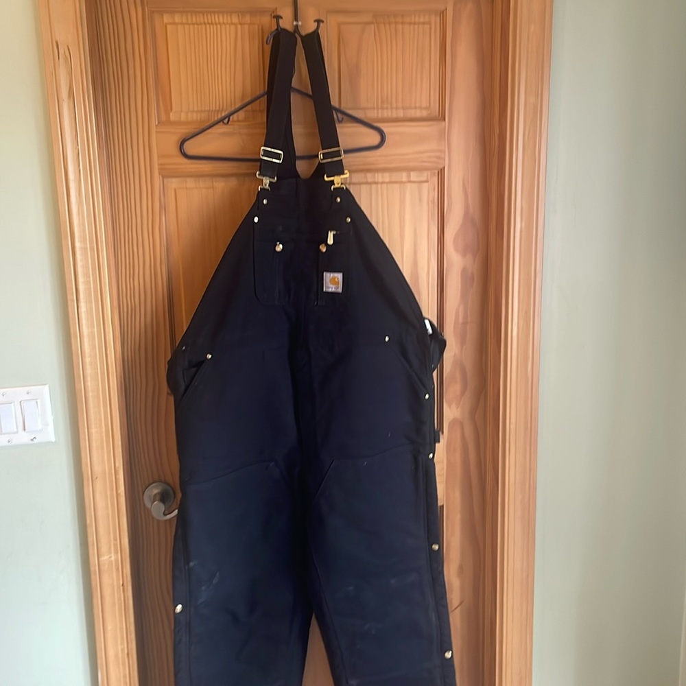 Mens insulated carhartt bib overall 48x30
